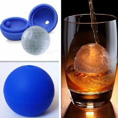 2x  3d Silicone Death Star Ice Cube Round Diy Mould Pudding Jelly Mold Ice Trays