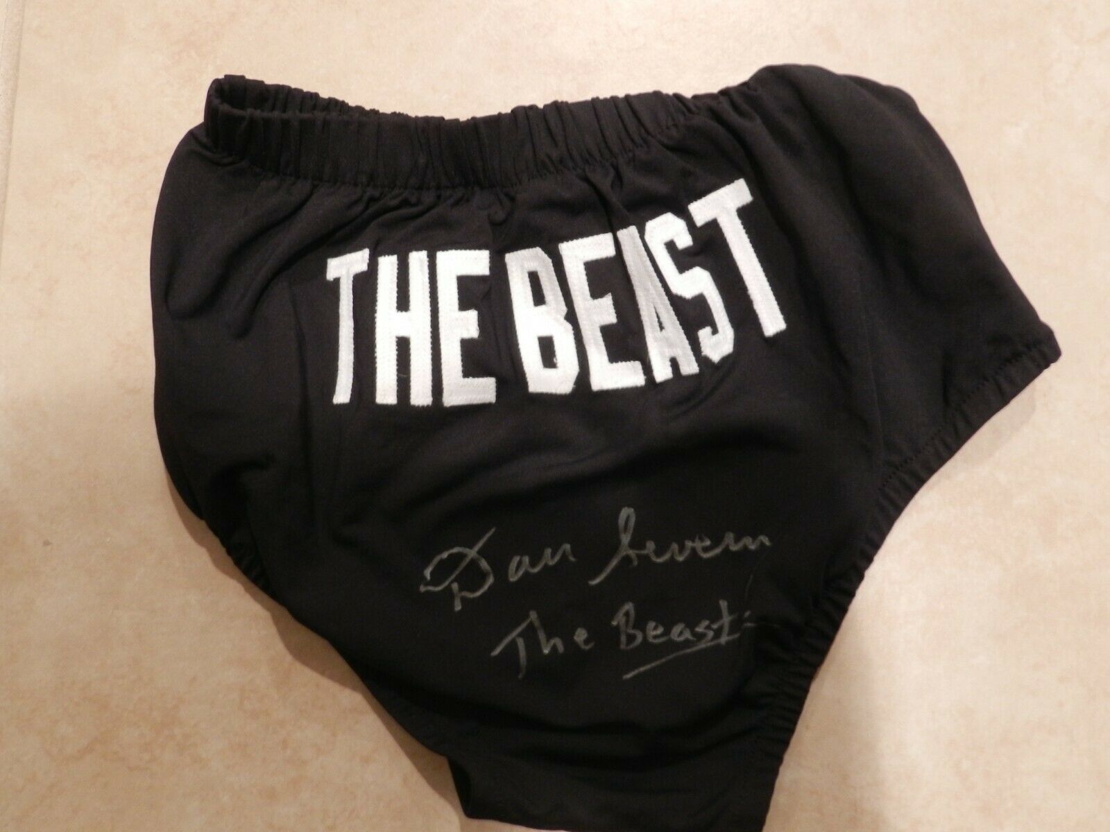 Dan "the Beast" Severn Autographed Trunks W/proof